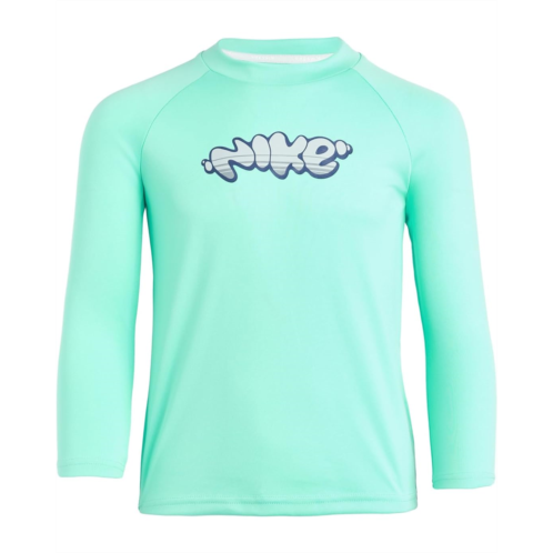 Nike Kids Long Sleeve Bubble Hydroguard Top & 5 Volley Short Set (Little Kid)