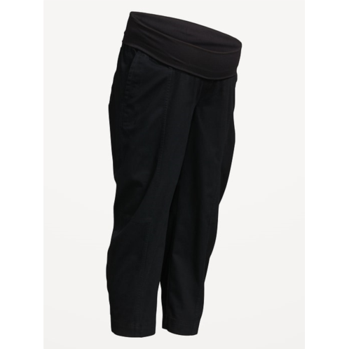 OldNavy Maternity Rollover Waist Barrel Leg Ankle Pants