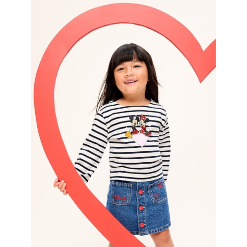 Old Navy x Disney Mickey Mouse & Minnie Mouse Boxy Boat-Neck T-Shirt for Toddler Girls