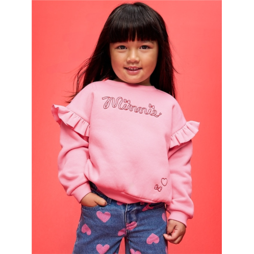 Old Navy x Disney Minnie Mouse Embroidered Ruffle-Sleeve Sweatshirt for Toddler Girls