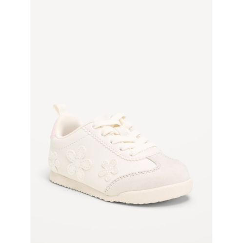 OldNavy Faux-Leather Lace-Up Sneakers for Toddler Girls