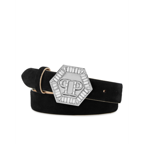 PHILIPP PLEIN saffiano leather belt hexagon