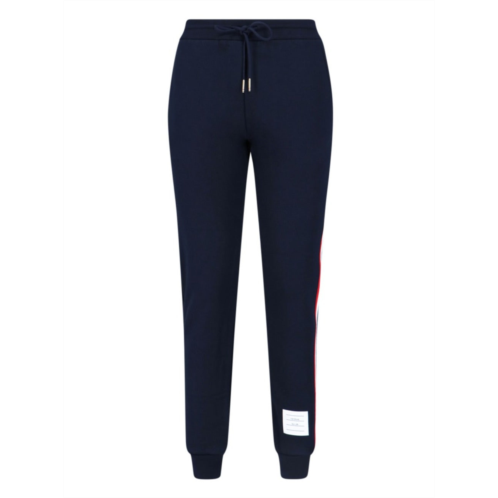 Thom Browne logo sweatpants blue