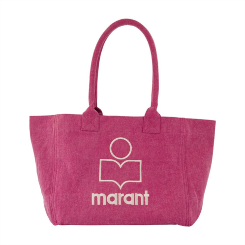 Isabel Marant textured pink cotton shopper bag with zippered closure