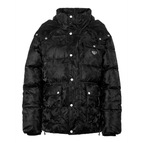 PHILIPP PLEIN shiny nylon puffer jacket camouflage