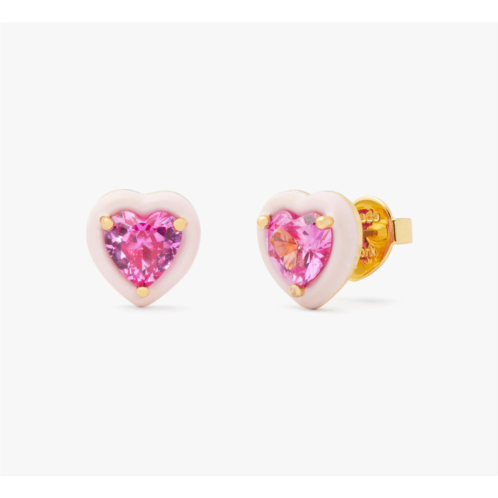 Kate Spade sweetheart studs earrings in pink