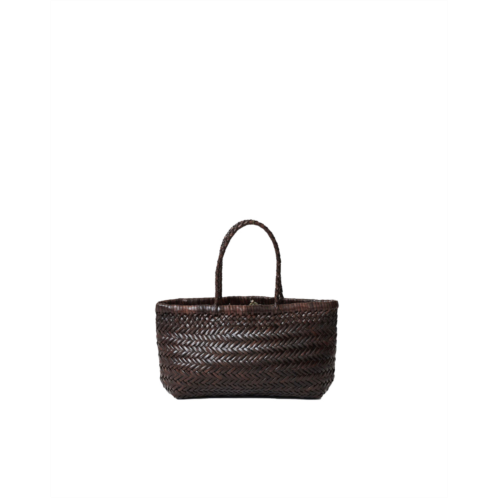 DRAGON DIFFUSION mini flat handheld tote with woven top edge