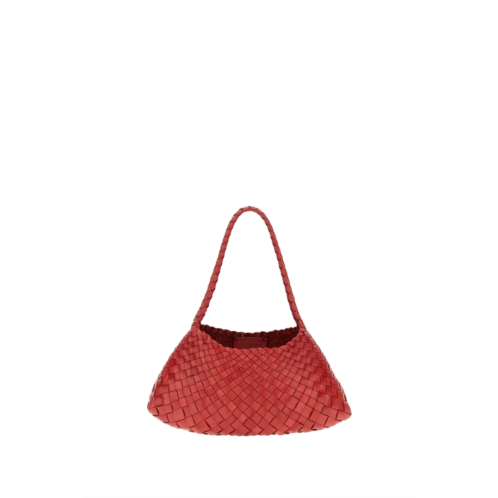 DRAGON DIFFUSION woven leather handbag with curved silhouette