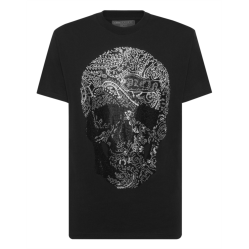 PHILIPP PLEIN round neck t-shirt paisley skull