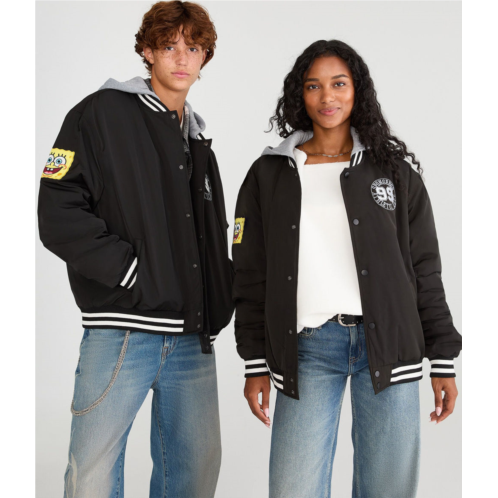 Aeropostale spongebob x athletic dept bomber jacket