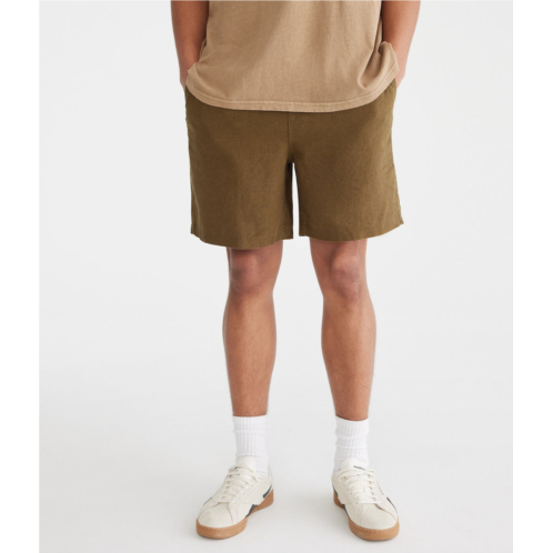 Aeropostale solid linen shorts 7