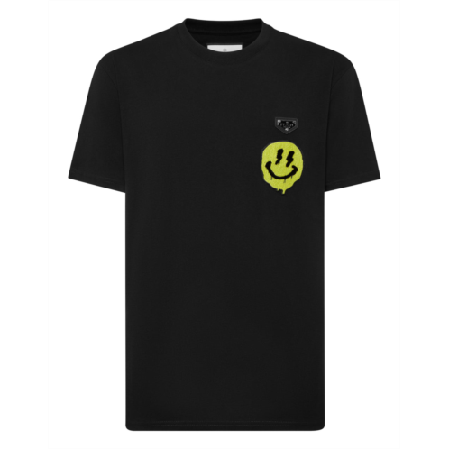 PHILIPP PLEIN round neck t-shirt smile patch