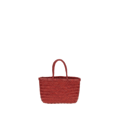 DRAGON DIFFUSION hand-woven buffalo leather mini flat basket gora