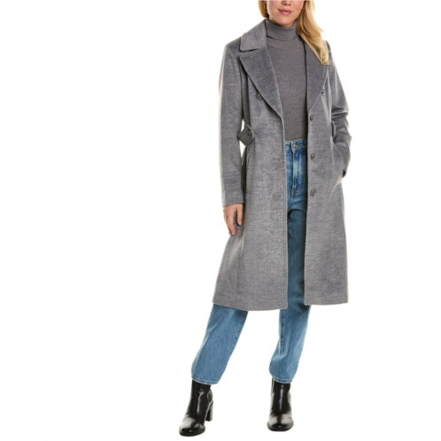 Kenneth Cole military long wool-blend coat