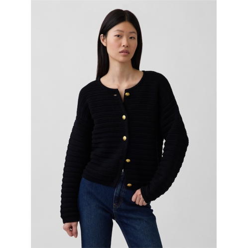 Gap 100% Cotton Textured Sweater Jacket