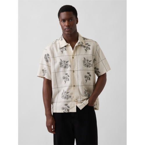 Gap Linen-Cotton Relaxed Straight-Hem Shirt