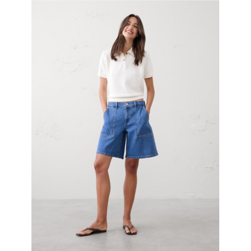 bananarepublic Mid-Rise Denim Bermuda Short