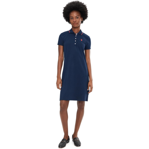 U.S. Polo ASSN. Tipped Polo Dress