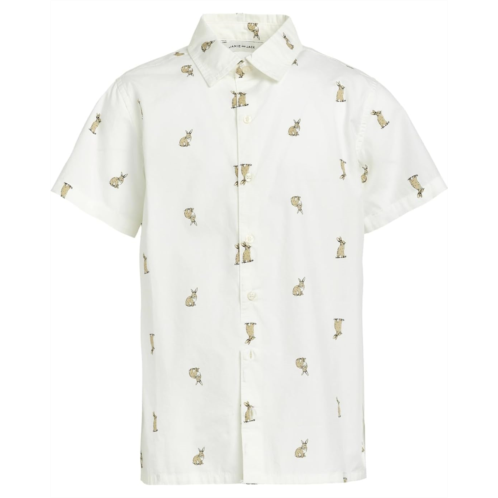 Janie and Jack Bunny Print Button Down Shirt (Toddler/Little Kid/Big Kid)