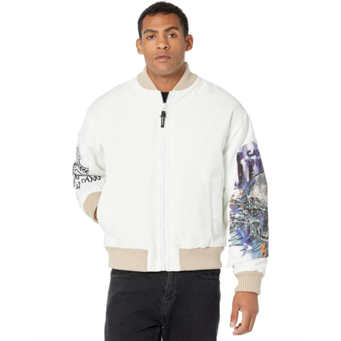 Just Cavalli Padded Nylon Bomber Jacket