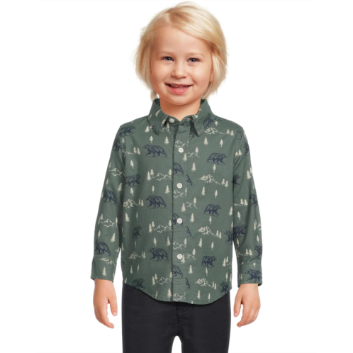 Janie and Jack Printed Twill Button Down Shirt (Infant)