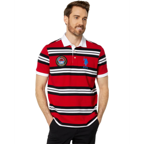 U.S. Polo ASSN. Medallion Short Sleeve Knit Polo Shirt
