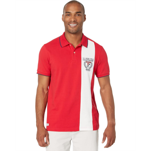 U.S. Polo ASSN. Short Sleeve Slim Fit Vertical Pieced Pique Polo