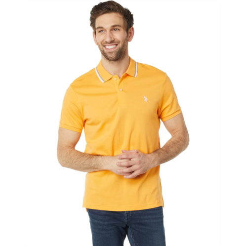 U.S. Polo ASSN. Slim Fit Tipped Interlock Knit Polo