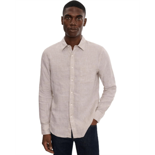 Mens Vince Classic Fit Long Sleeve Separate Placket Shirt