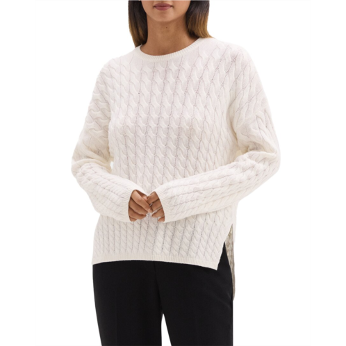 Theory karenia cable knit wool & cashmere-blend sweater