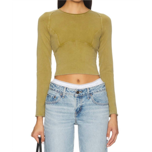 Free People protagonist long sleeve tee in green moss