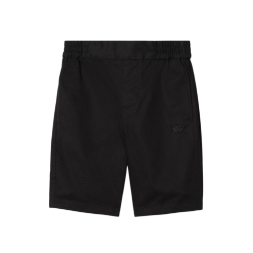 Burberry kids embroidered logo cotton shorts