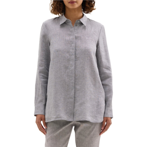 Theory linen-blend tunic