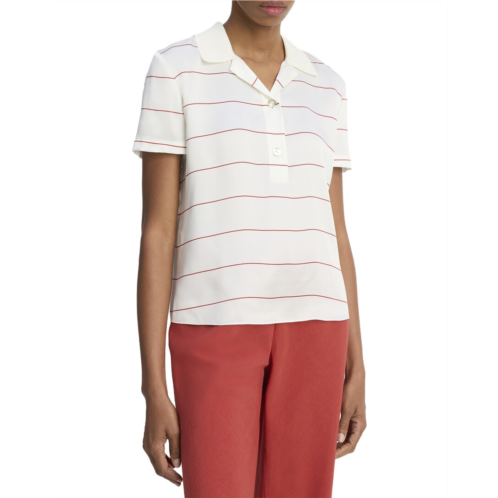 Vince knit collar stripe polo shirt