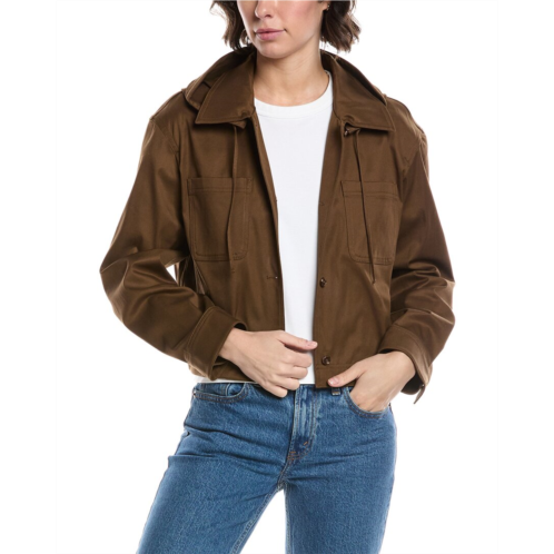 Theory hood crop jacket