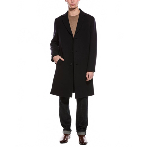Theory monroe wool melton coat in black