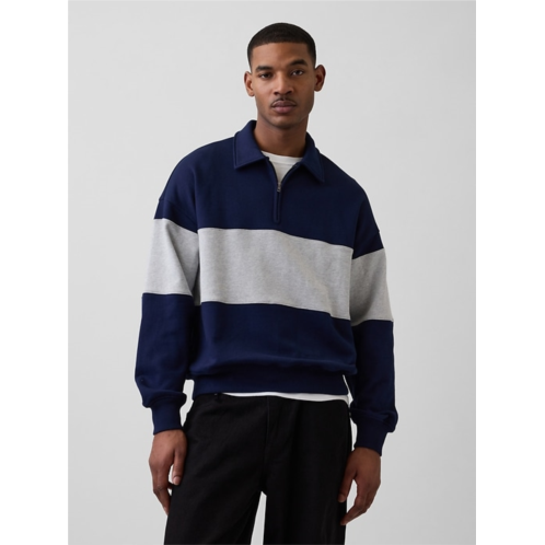 Gap Adult Heavyweight Oversized Quarter-Zip Polo Sweatshirt
