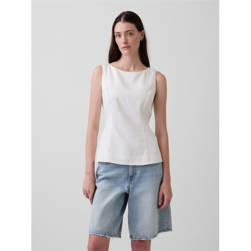 Gap Linen-Blend Boatneck Top