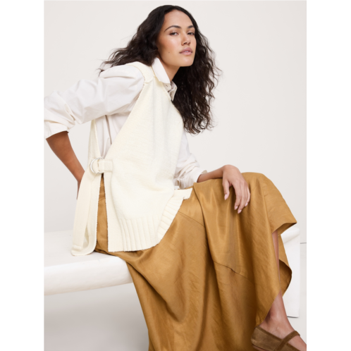 Bananarepublic Chunky Cotton-Blend Sweater Vest with Open Sides