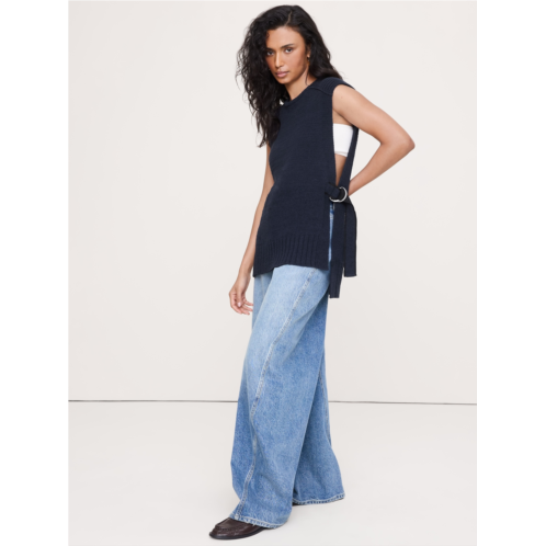 Bananarepublic Chunky Cotton-Blend Sweater Vest with Open Sides