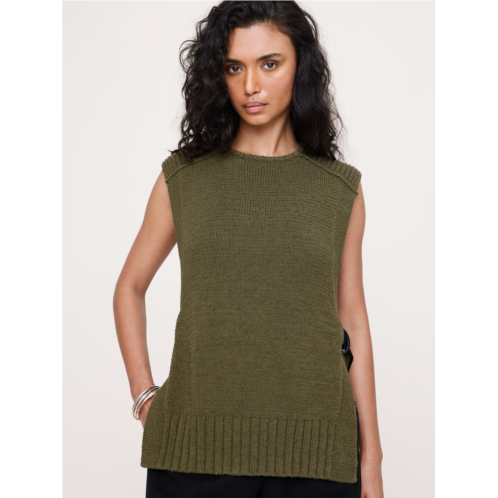 Bananarepublic Chunky Cotton-Blend Sweater Vest with Open Sides