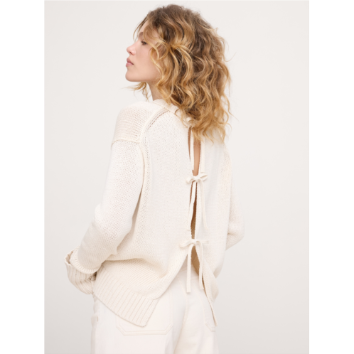 Bananarepublic Cotton Tie-Back Sweater