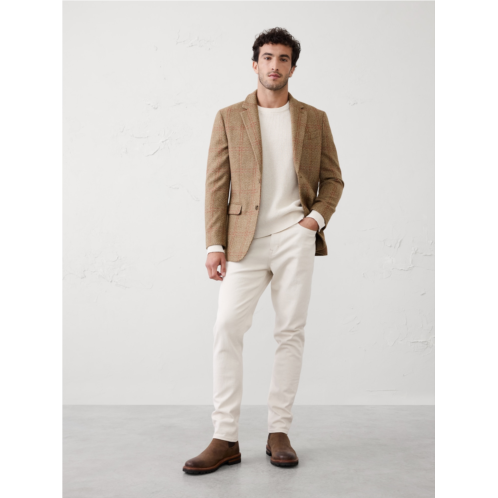 bananarepublic Tailored-Fit Wool-Blend Windowpane Jacket