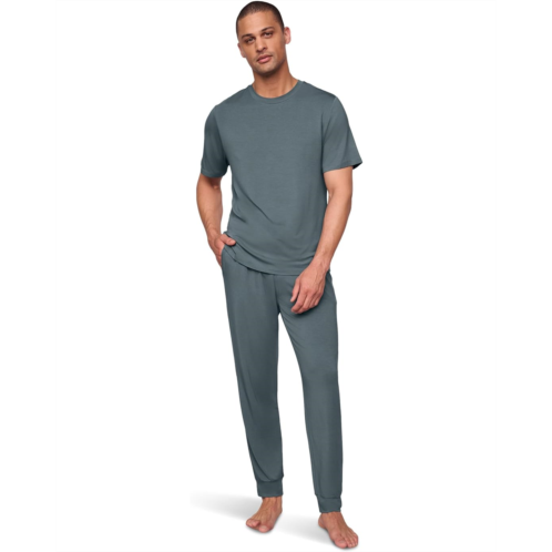 Mens Eberjey Henry Modal Short Sleeve Pant PJ Set