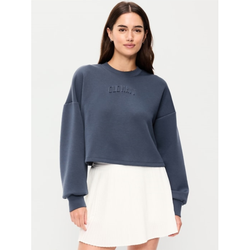 OldNavy Bounce Fleece Crew-Neck Cropped Top