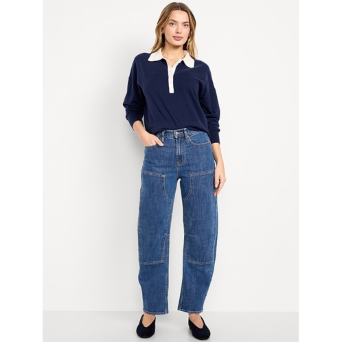 OldNavy High-Waisted Baggy Barrel Utility Jeans