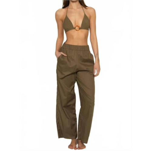 Montce caitlyn straight leg pant in khaki