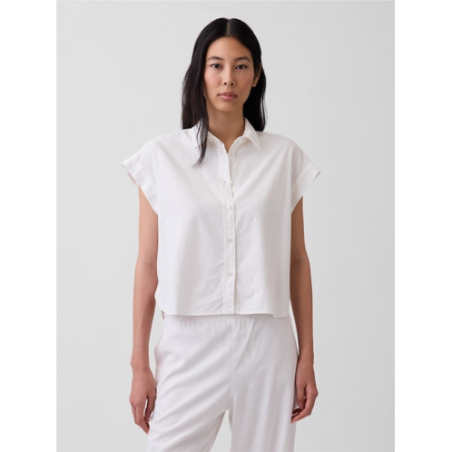 Gap Linen-Blend Oversized Shirt