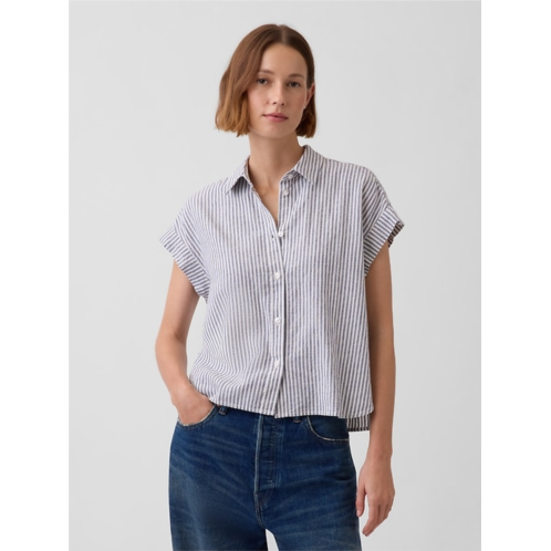 Gap Linen-Blend Oversized Shirt