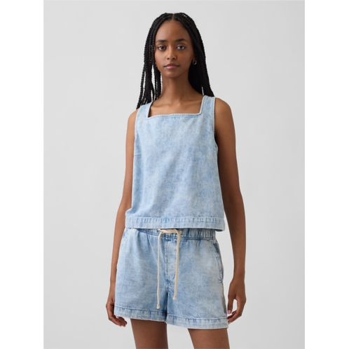 Gap Denim Crop Shell Tank Top